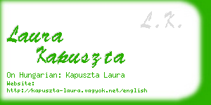 laura kapuszta business card